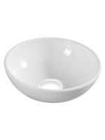 Wiesbaden Wiesbaden Kimo waskom rond 27,5x27,5x10,5 cm keramiek glans wit