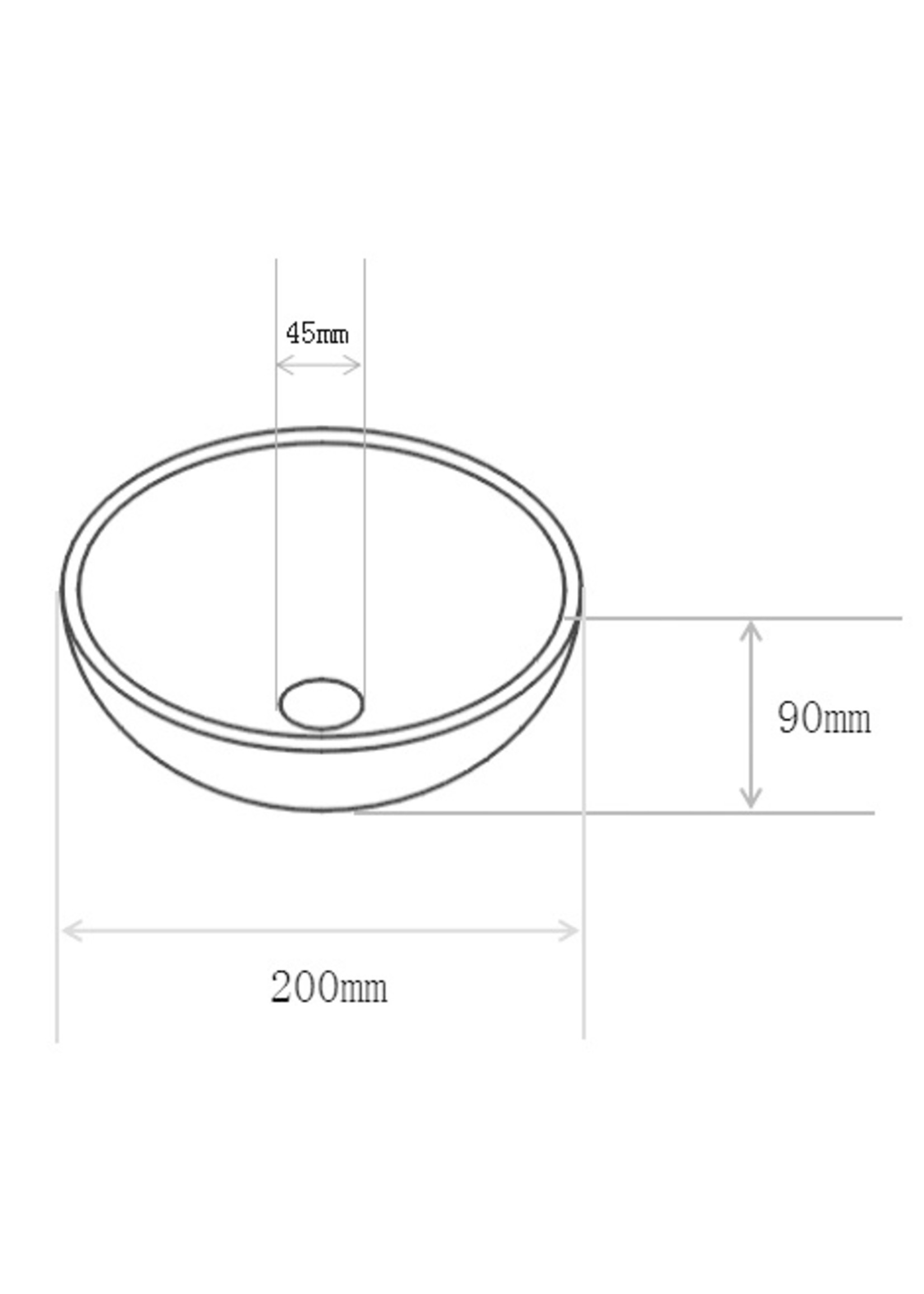 Wiesbaden Wiesbaden Consilio waskom rond 20x9 cm keramiek glans wit