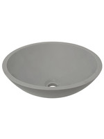 Wiesbaden Wiesbaden Valerie waskom rond 43x13 cm Solid Surface betonlook