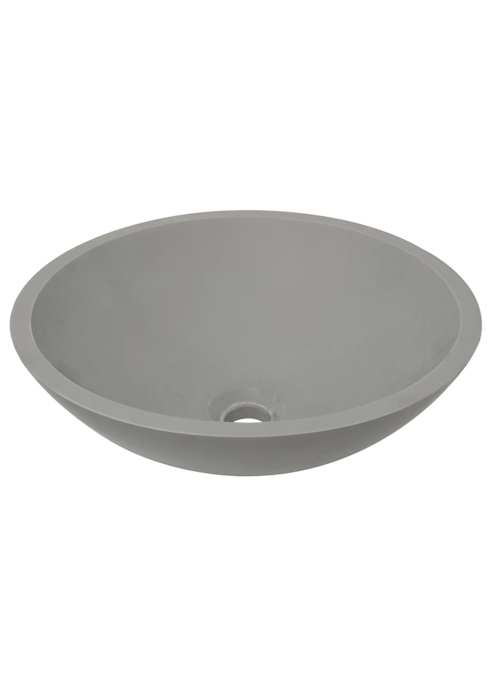 Wiesbaden Wiesbaden Valerie waskom rond 43x13 cm Solid Surface betonlook