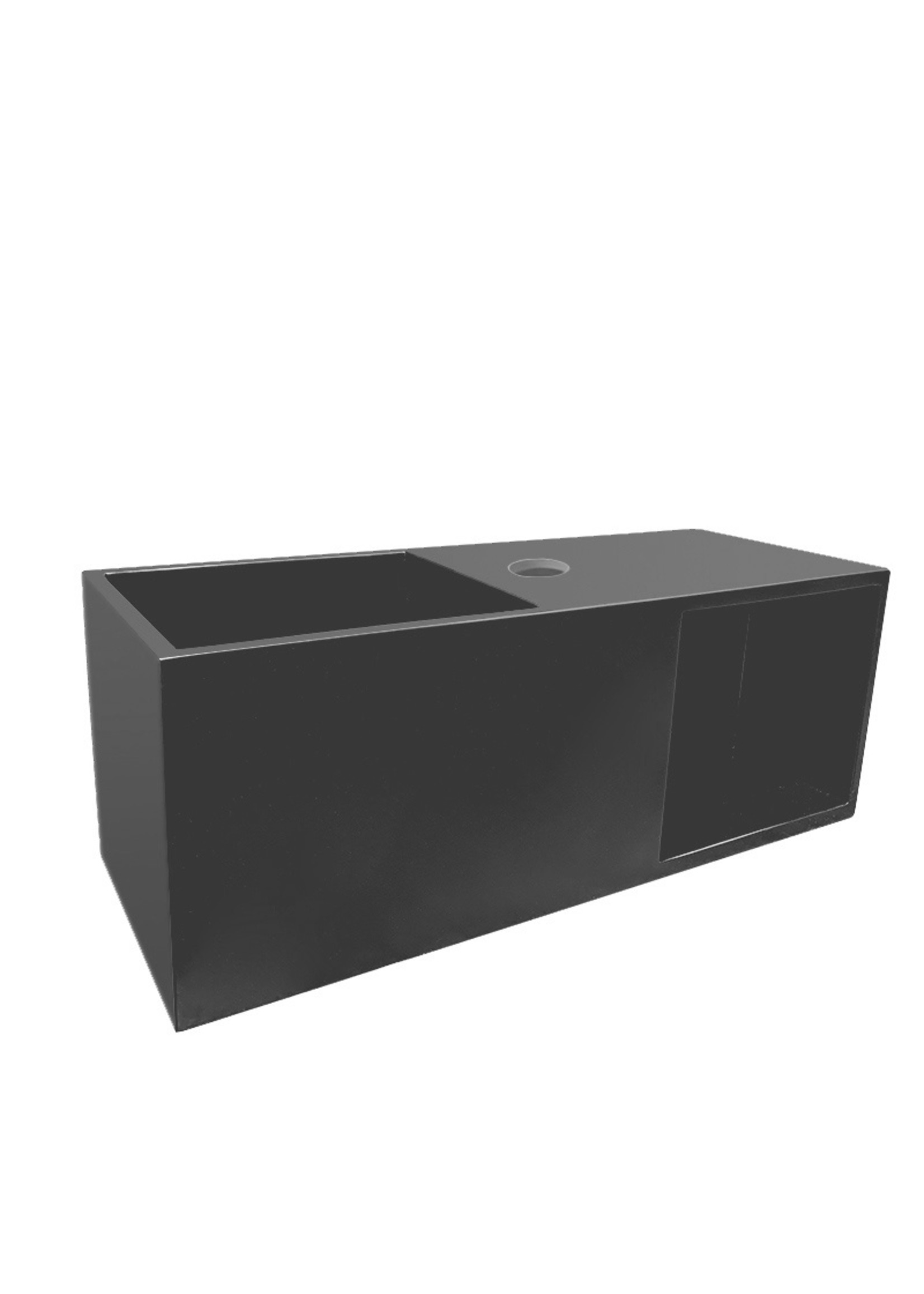 Wiesbaden Wiesbaden Julia fontein Solid Surface met nis 54x20x20 cm mat zwart