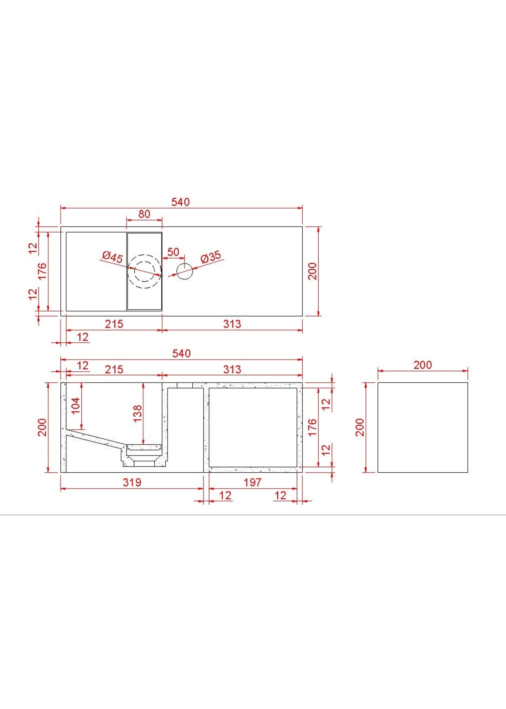 Wiesbaden Wiesbaden Julia fontein Solid Surface met nis 54x20x20 cm mat zwart