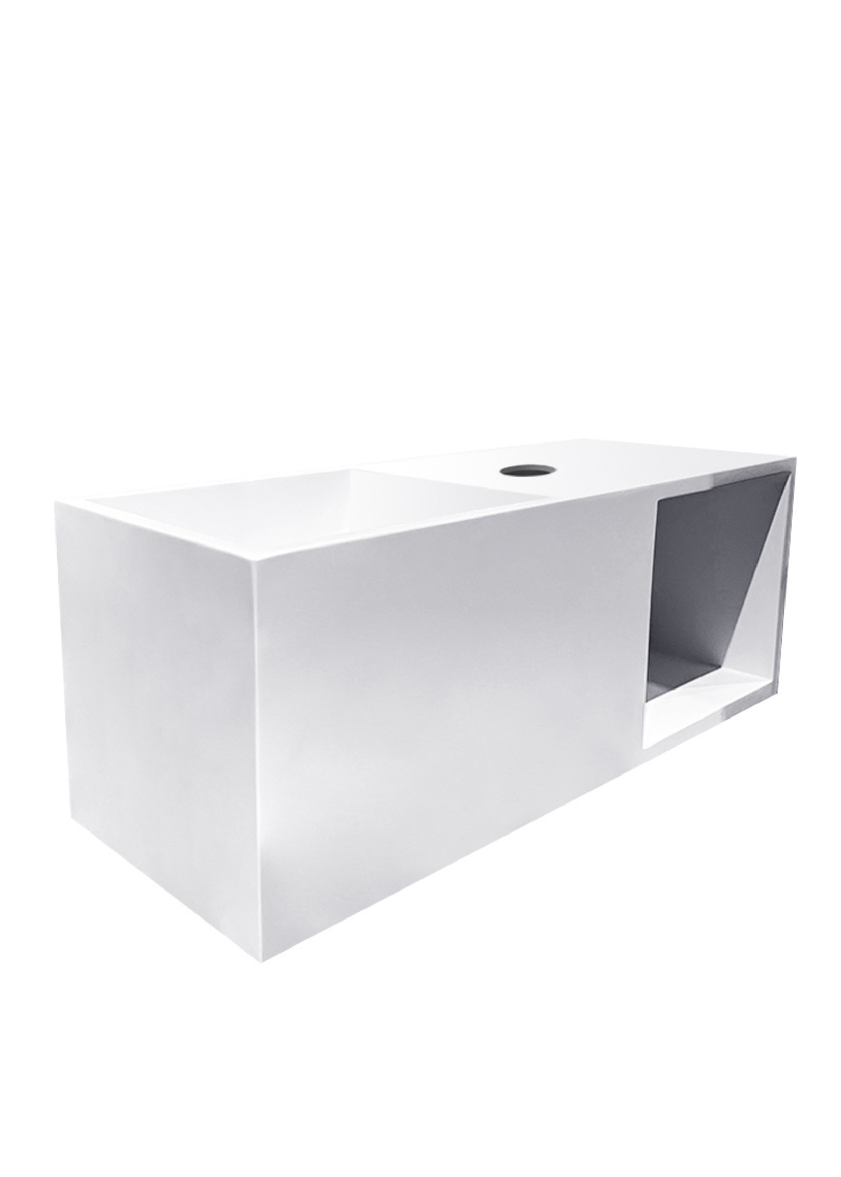 Wiesbaden Wiesbaden Julia fontein Solid Surface met nis 54x20x20 cm mat wit