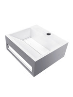 Wiesbaden Wiesbaden Julia fontein Solid Surface 30x28x12,5 cm mat wit