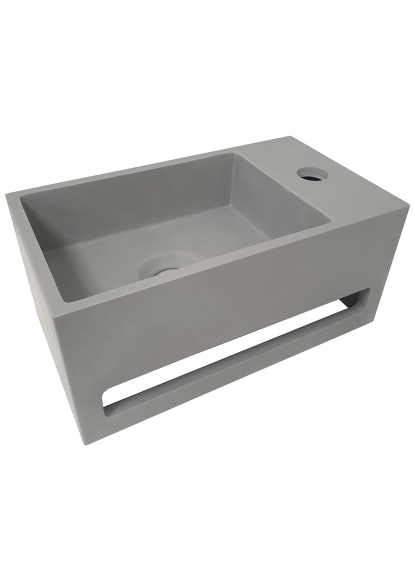 Wiesbaden Wiesbaden Julia fontein rechts Solid Surface 35x20x16 cm betonlook