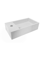 Wiesbaden Wiesbaden Solid Surface fontein links 40x22x10 cm mat wit