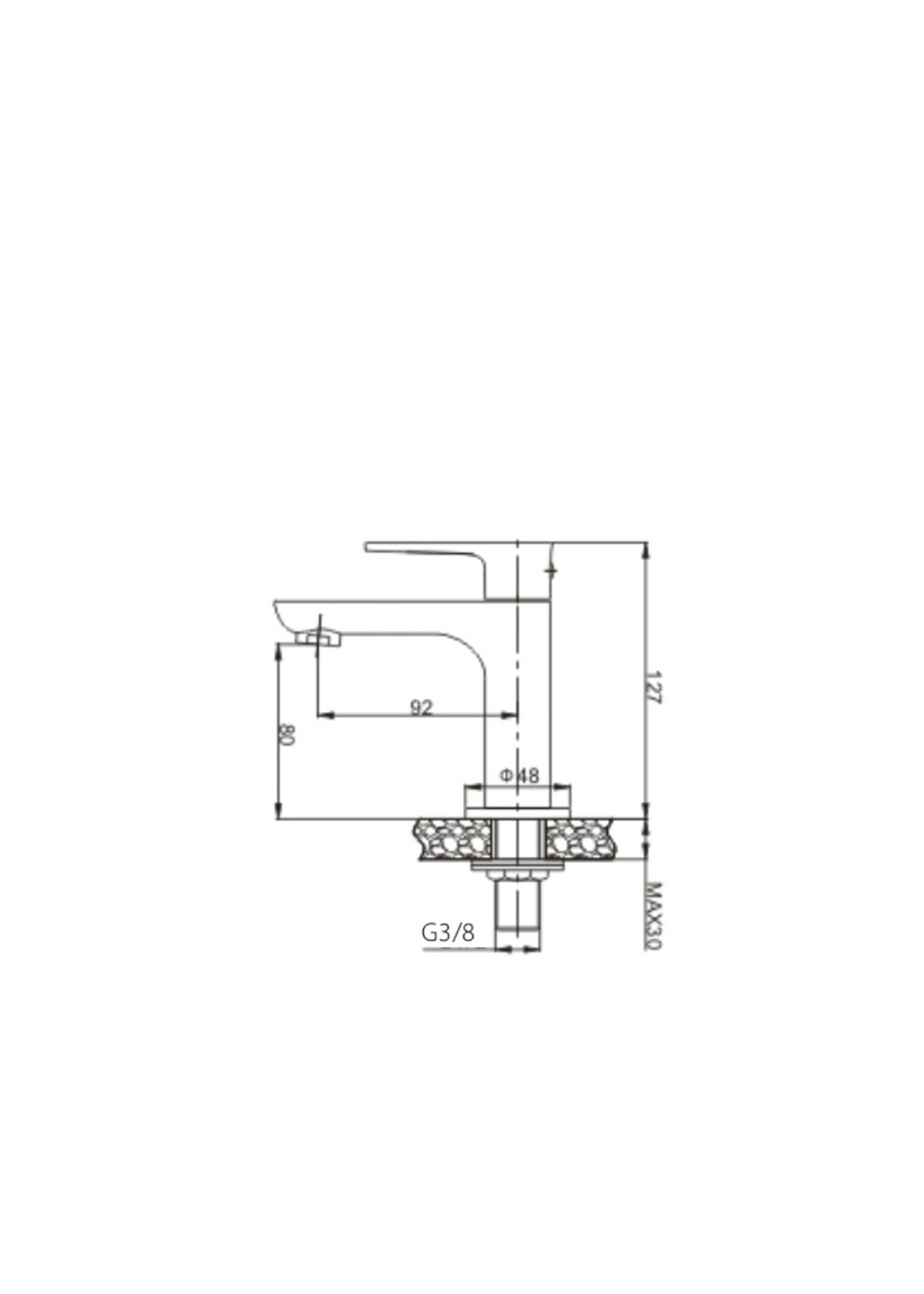 Wiesbaden Wiesbaden  Casma toiletkraan 1/2'' chroom