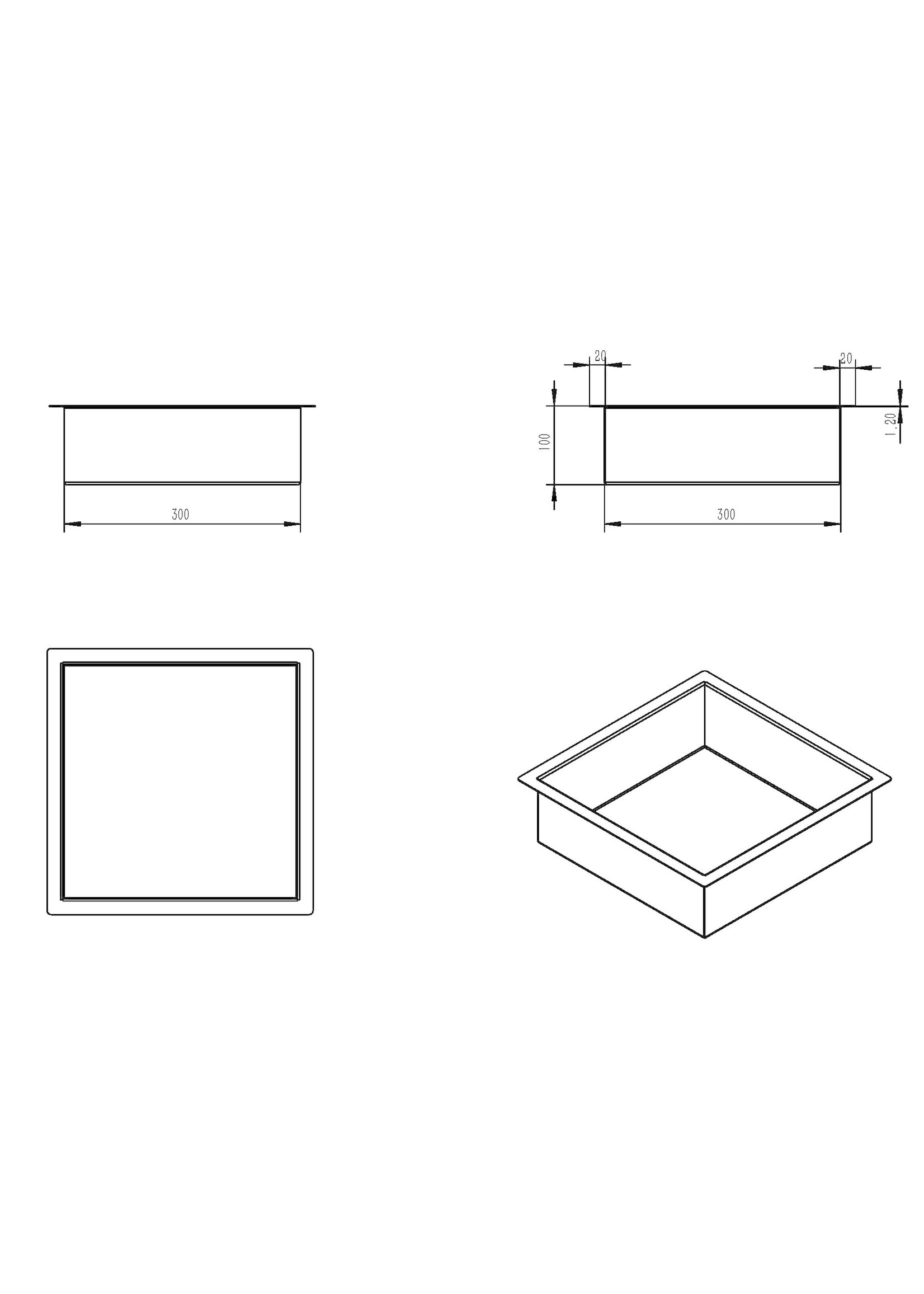 Wiesbaden Wiesbaden inbouwnis 30x60x10cm mat wit