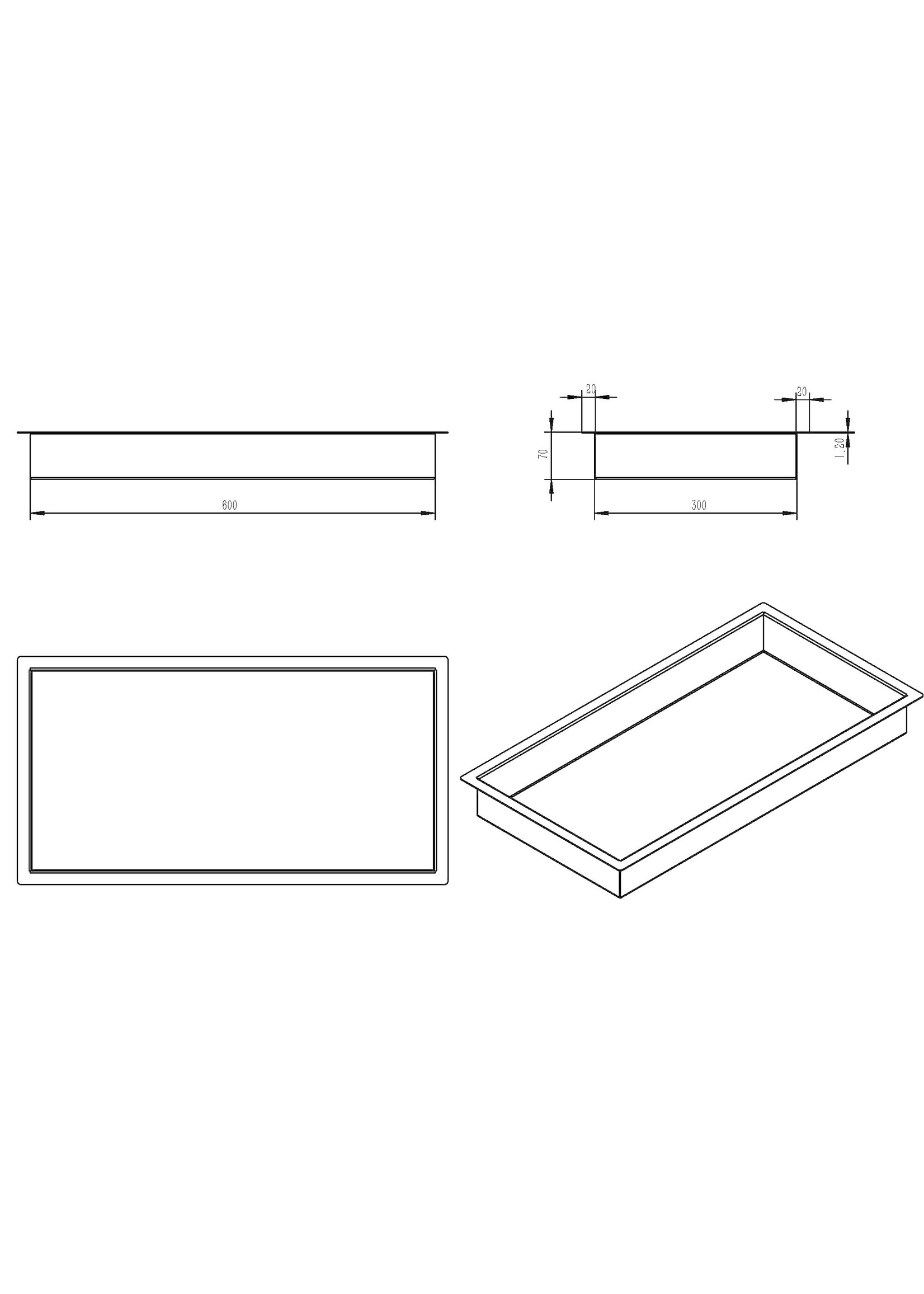 Wiesbaden Wiesbaden inbouwnis 30x60x7cm mat wit