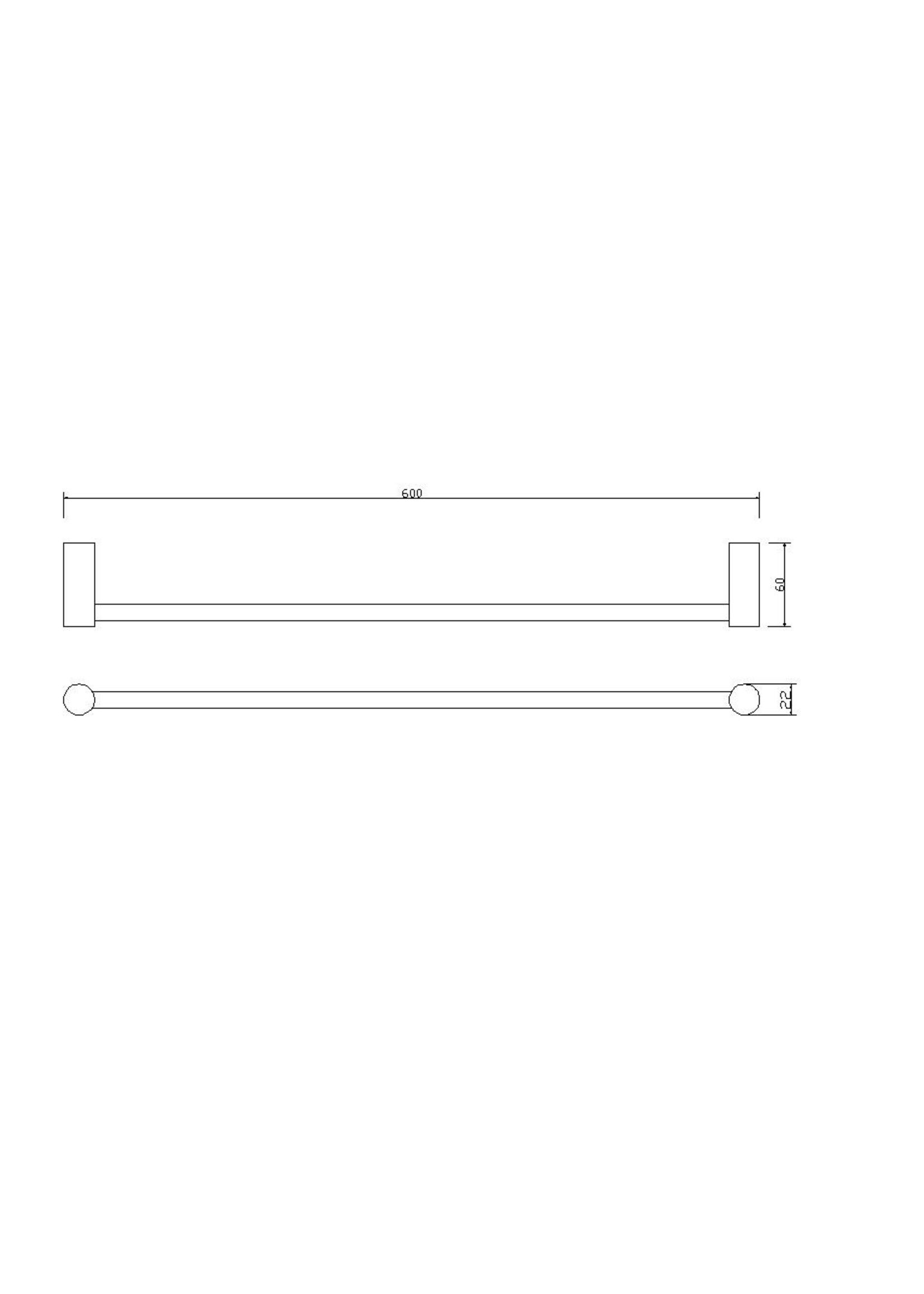 Wiesbaden Wiesbaden Ida enkele handdoekrek 60cm chroom