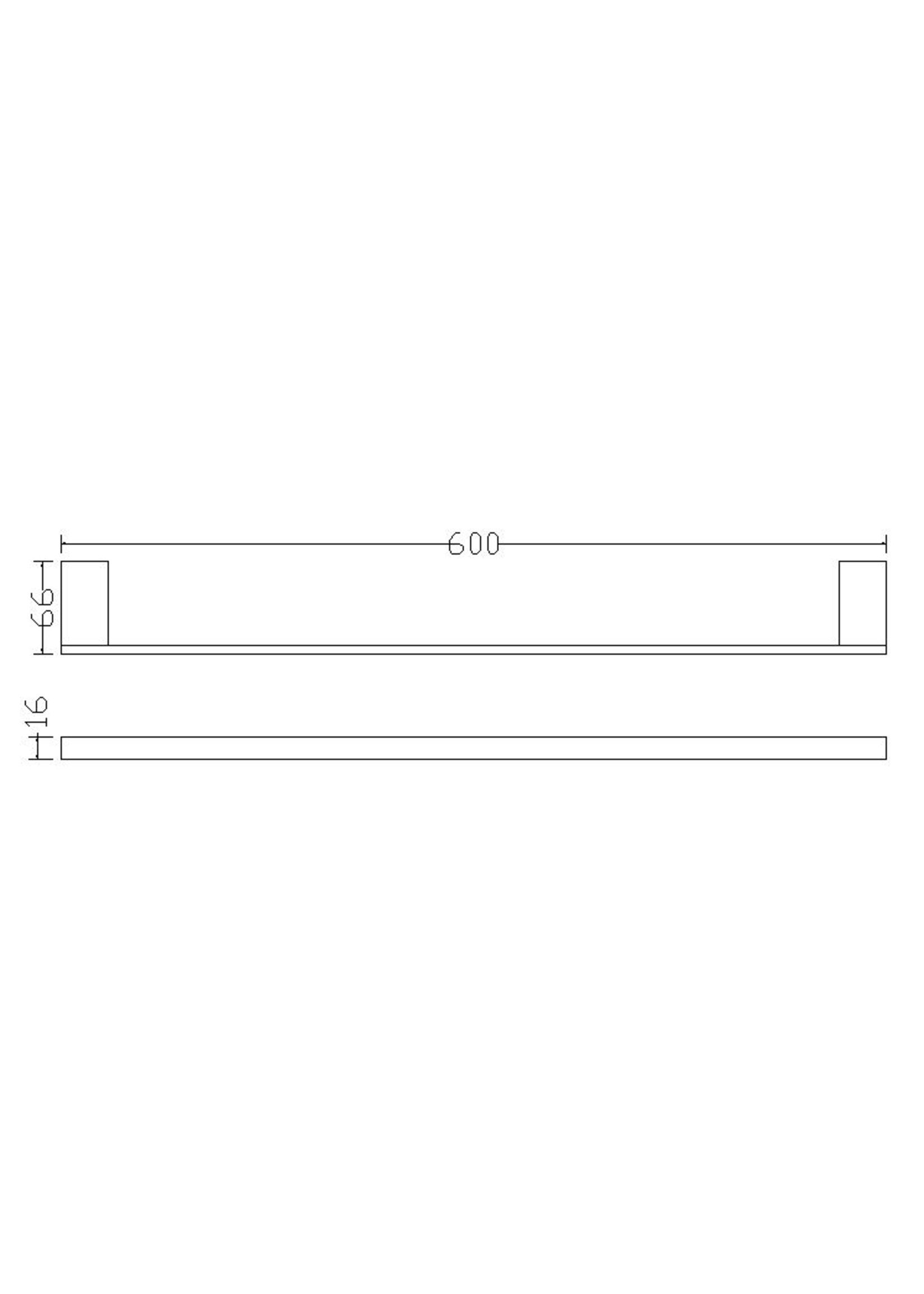 Wiesbaden Wiesbaden Eris enkele handdoekrek 60cm chroom