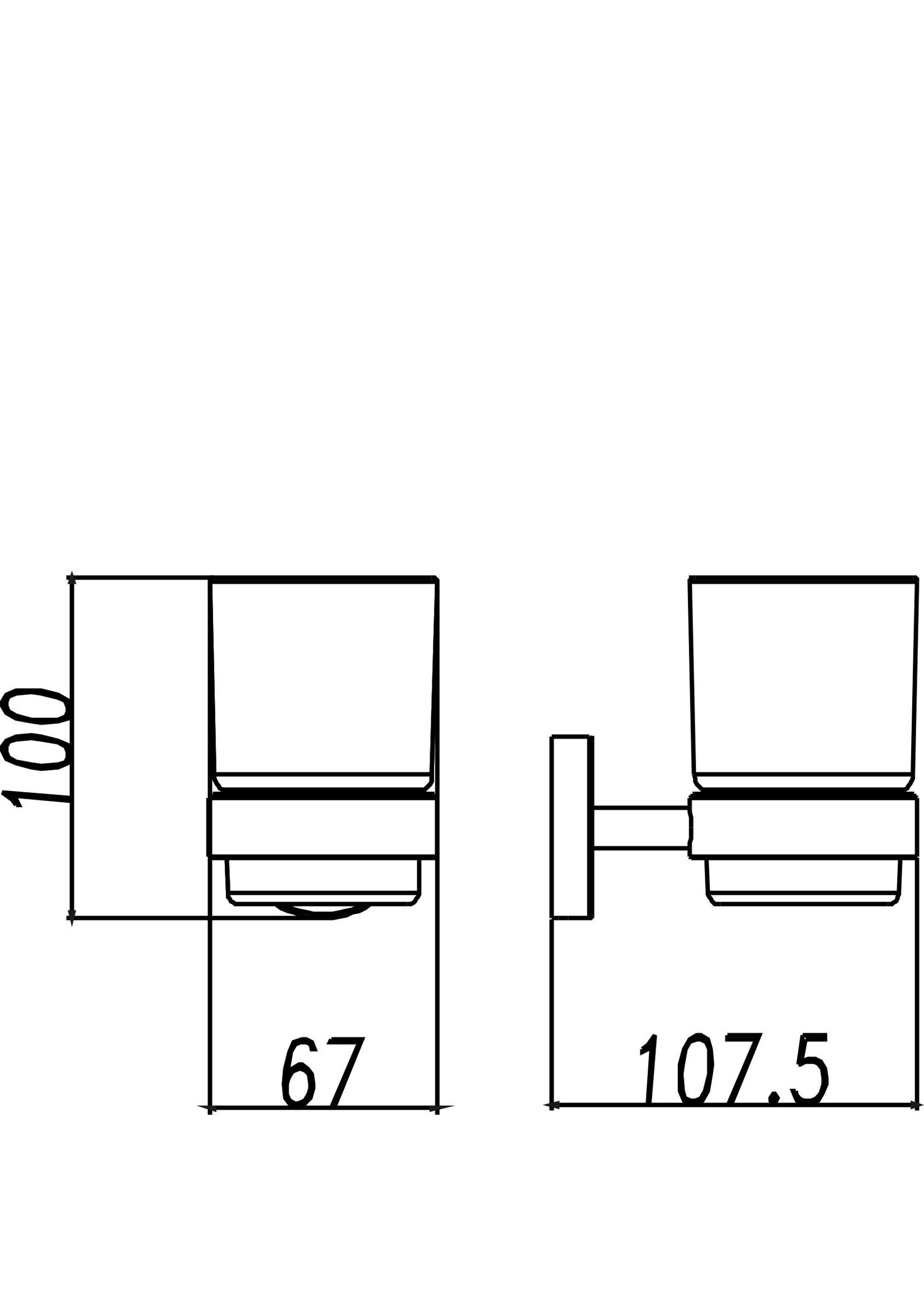 Wiesbaden Wiesbaden 304-glashouder met glas RVS