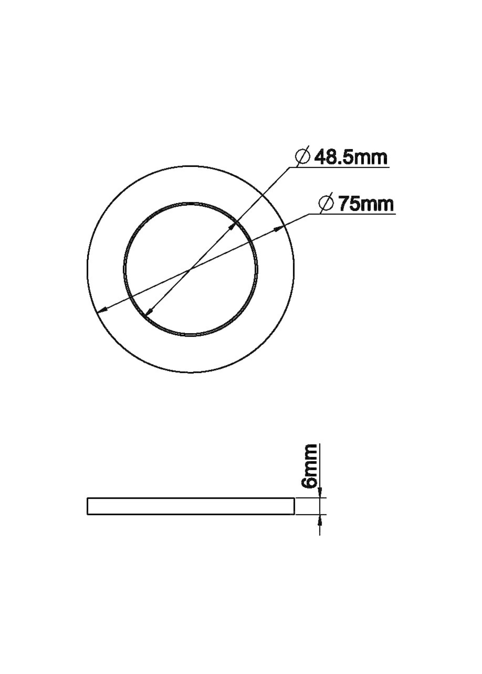 Wiesbaden Wiesbaden Caral rozet 75mm tbv kraangedeelte 29.7151 gunmetal