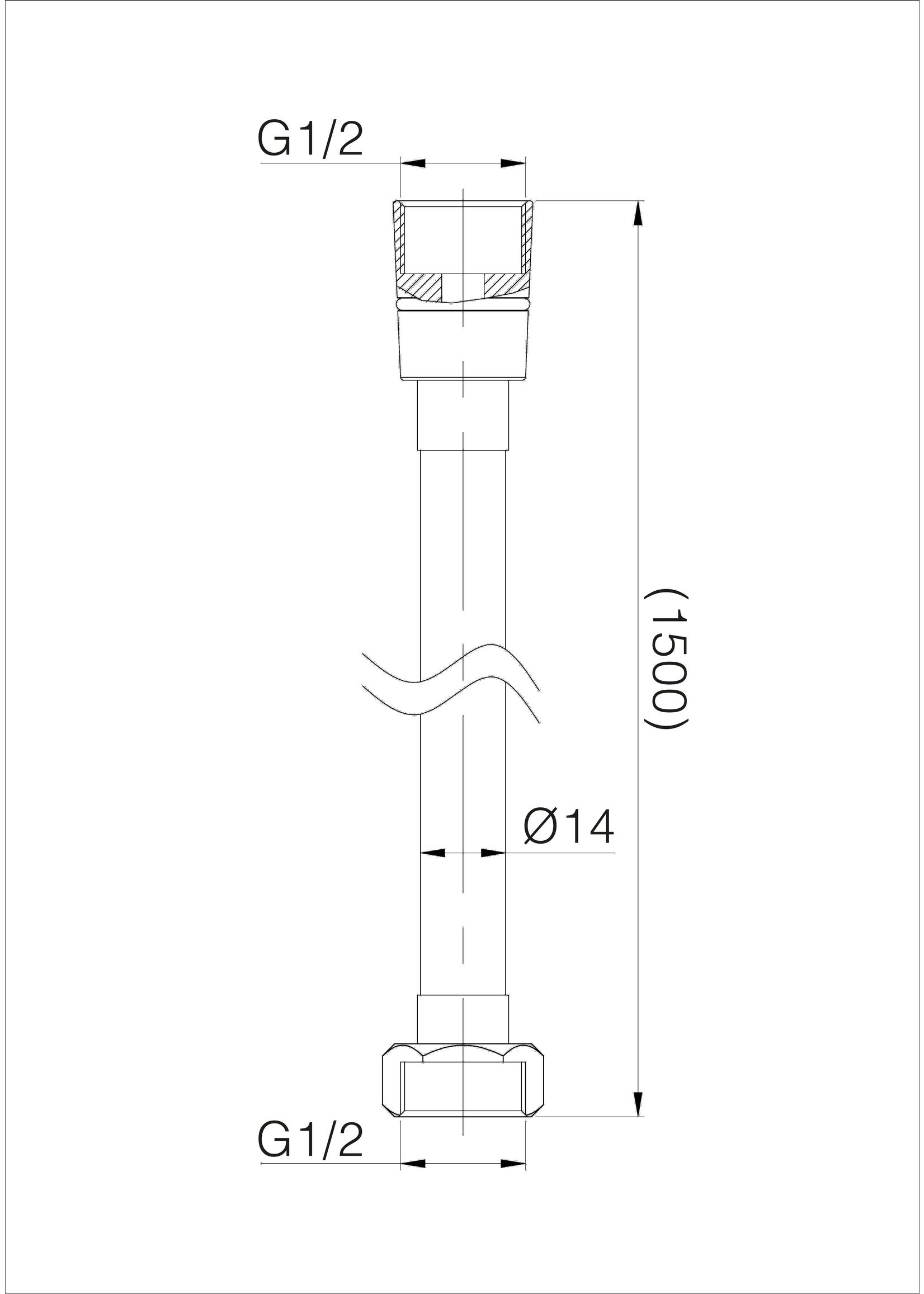 Wiesbaden Wiesbaden RVS doucheslang 150cm