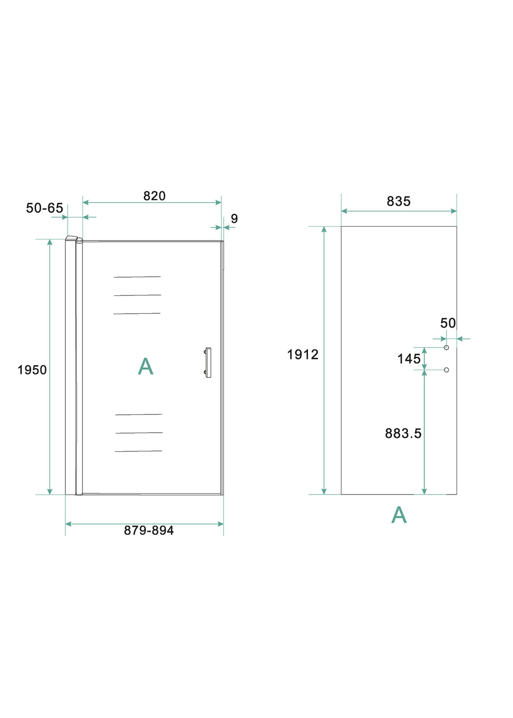 Xellanz Xellanz Eco nisdeur met profiel 900x1950 6mm