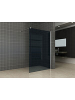 Wiesbaden Wiesbaden inloopdouche met muurprofiel 1200x2000 10mm NANO rookglas