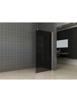 Wiesbaden Wiesbaden inloopdouche met muurprofiel 900x2000 10mm NANO rookglas