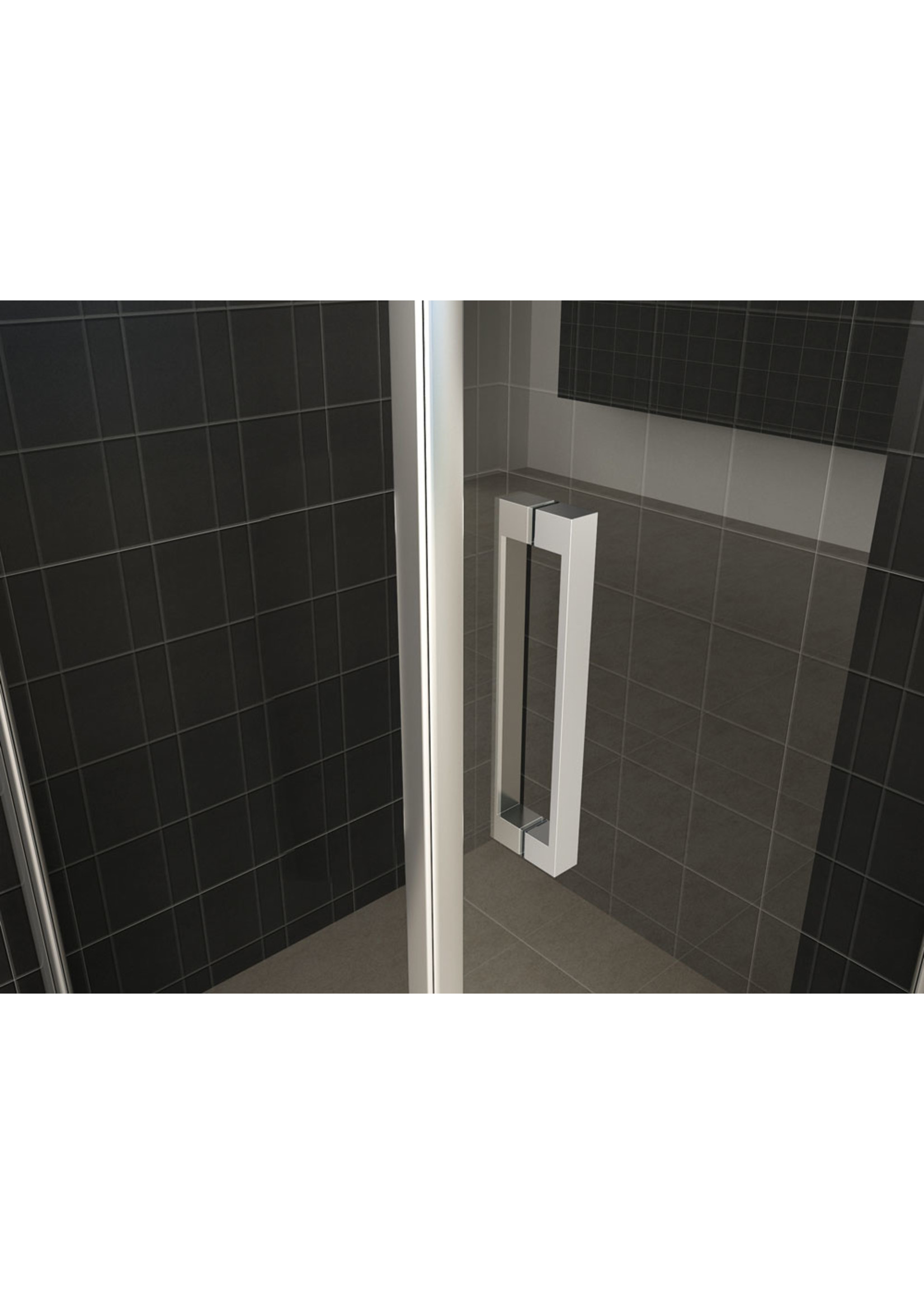 Wiesbaden Wiesbaden Serie  Slide  Schuifbare nisdeur 2-deuren 1100x2000 chroom 8mm NANO glas