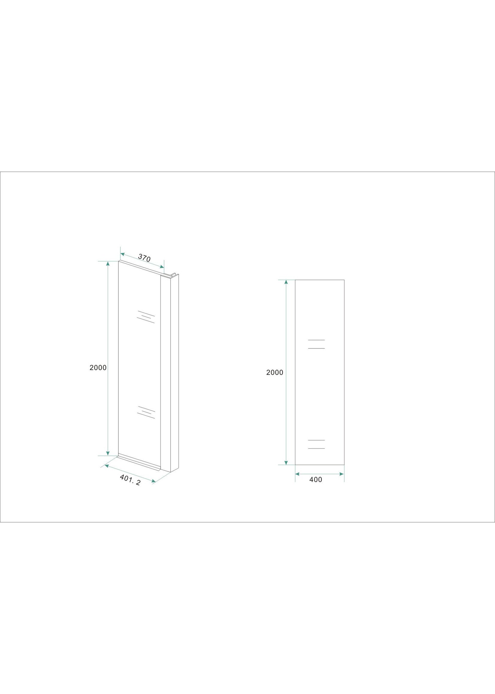 Wiesbaden Wiesbaden Zijpaneel 40 x 200 cm met hoekprofiel voor inloopdouche chroom 10 mm NANO