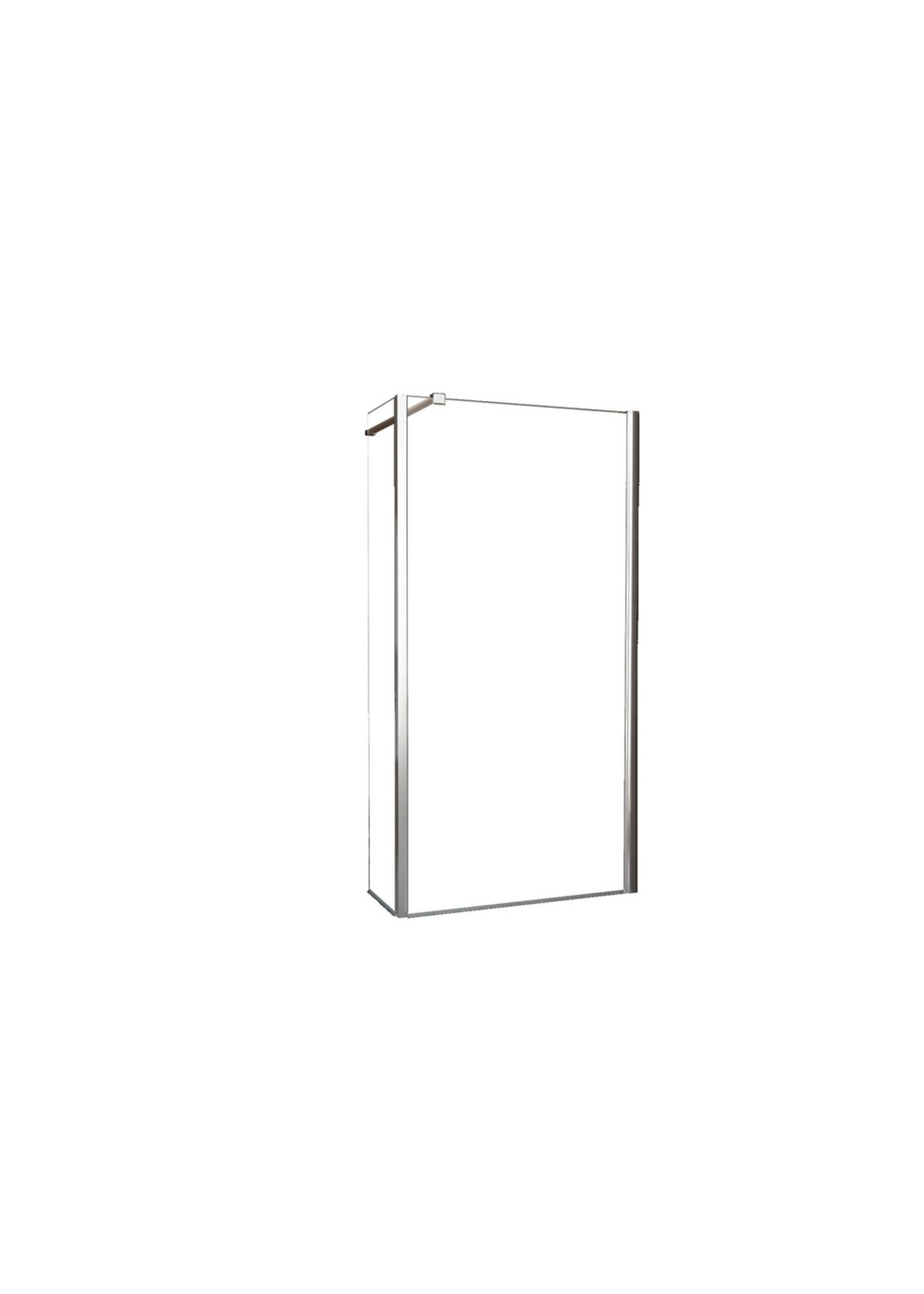 Wiesbaden Wiesbaden Zijpaneel 40 x 200 cm met hoekprofiel voor inloopdouche chroom 10 mm NANO