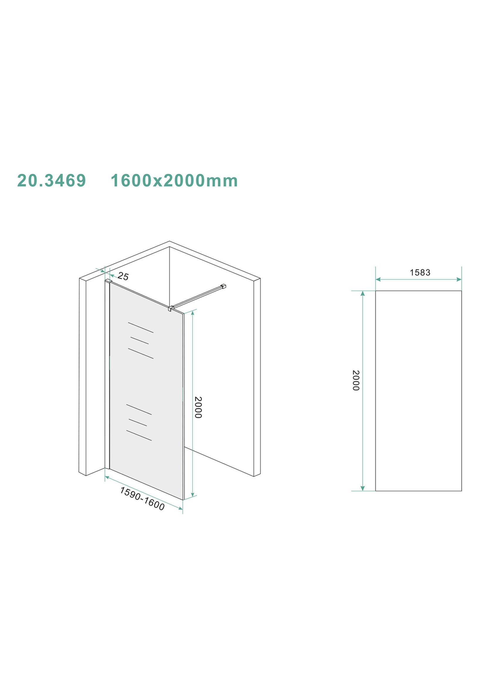 Wiesbaden Wiesbaden Slim glasplaat rookglas 1600x2000 8mm nano