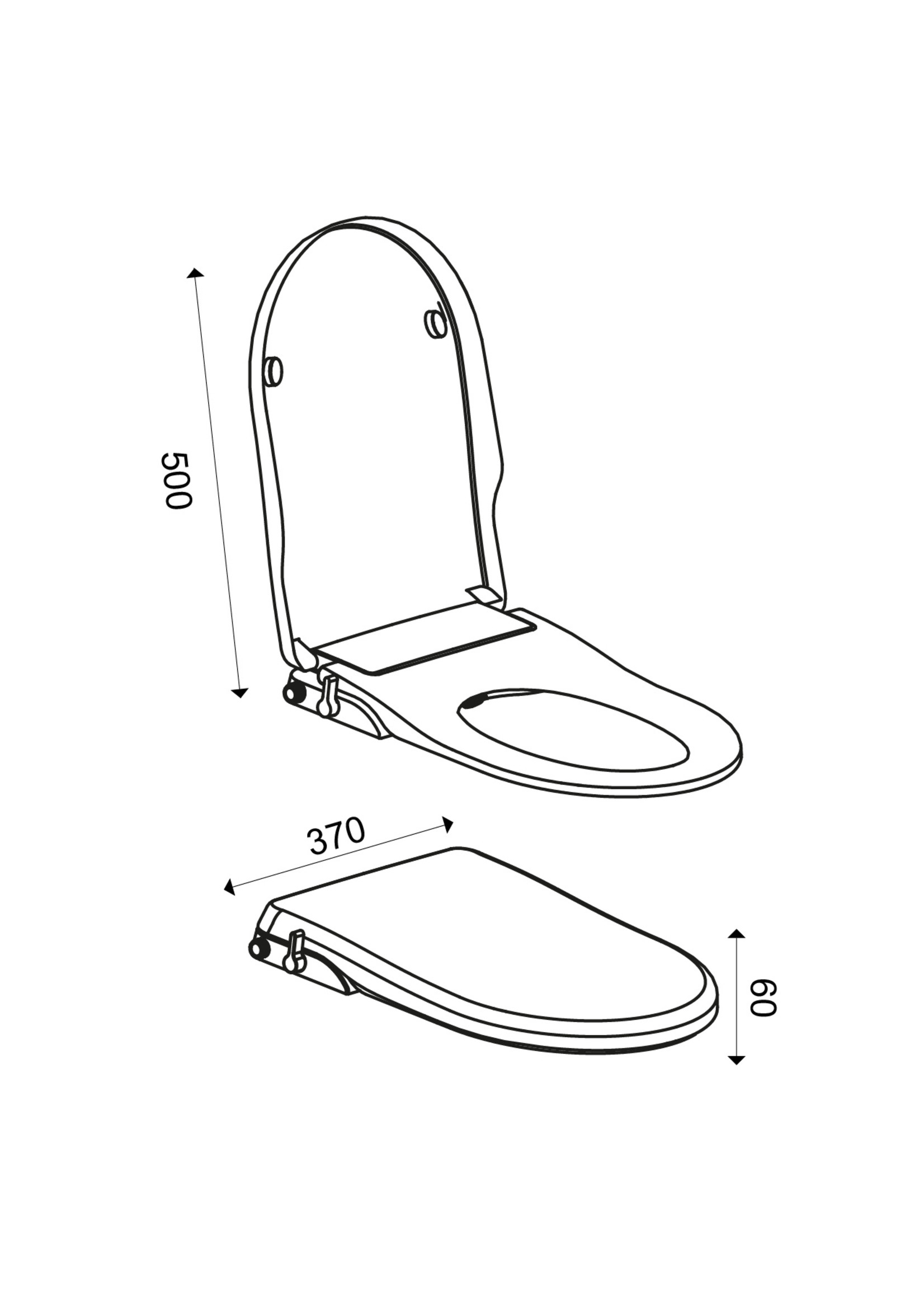 Xellanz Xellanz  Luxe douche-WC zitting stroomloos wit