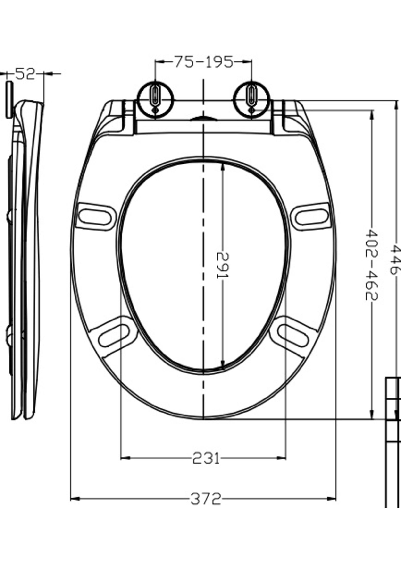 Wiesbaden Ultimo 3.0 soft-close one-touch toiletzitting+deksel mat wit