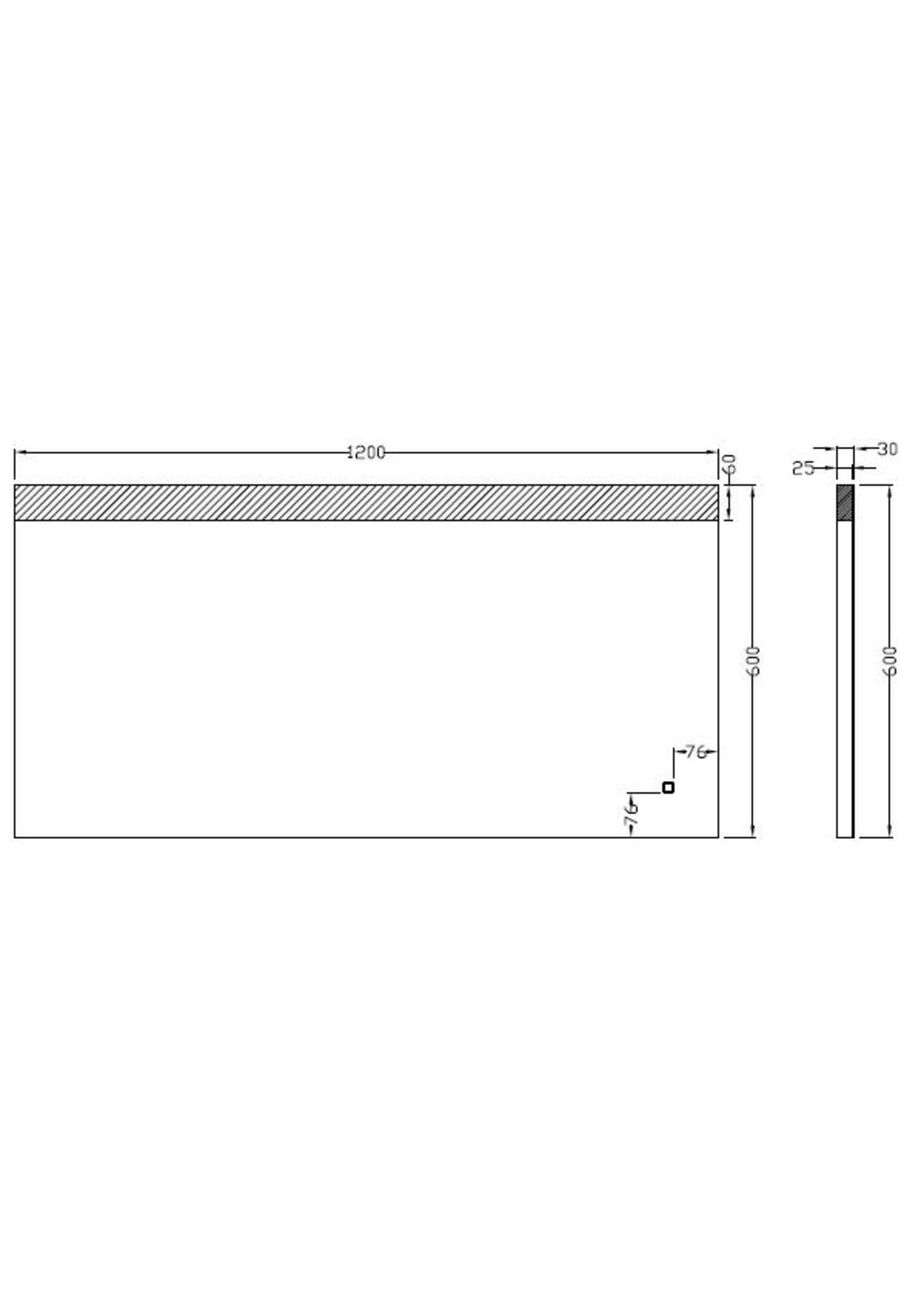 Wiesbaden Wiesbaden Single dimbare LED condensvrije spiegel 120 x 60 cm