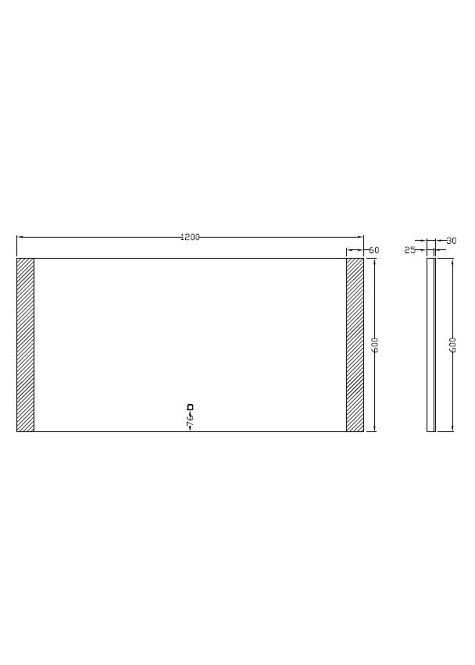 Wiesbaden Wiesbaden Sunny dimbare LED condensvrije spiegel 100 x 60 cm