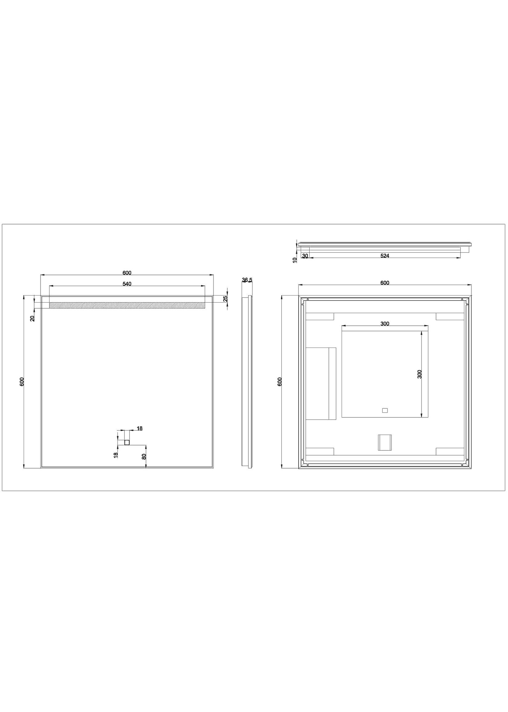 Wiesbaden Wiesbaden Ambi One Led dimbare condensvrije spiegel 60x60