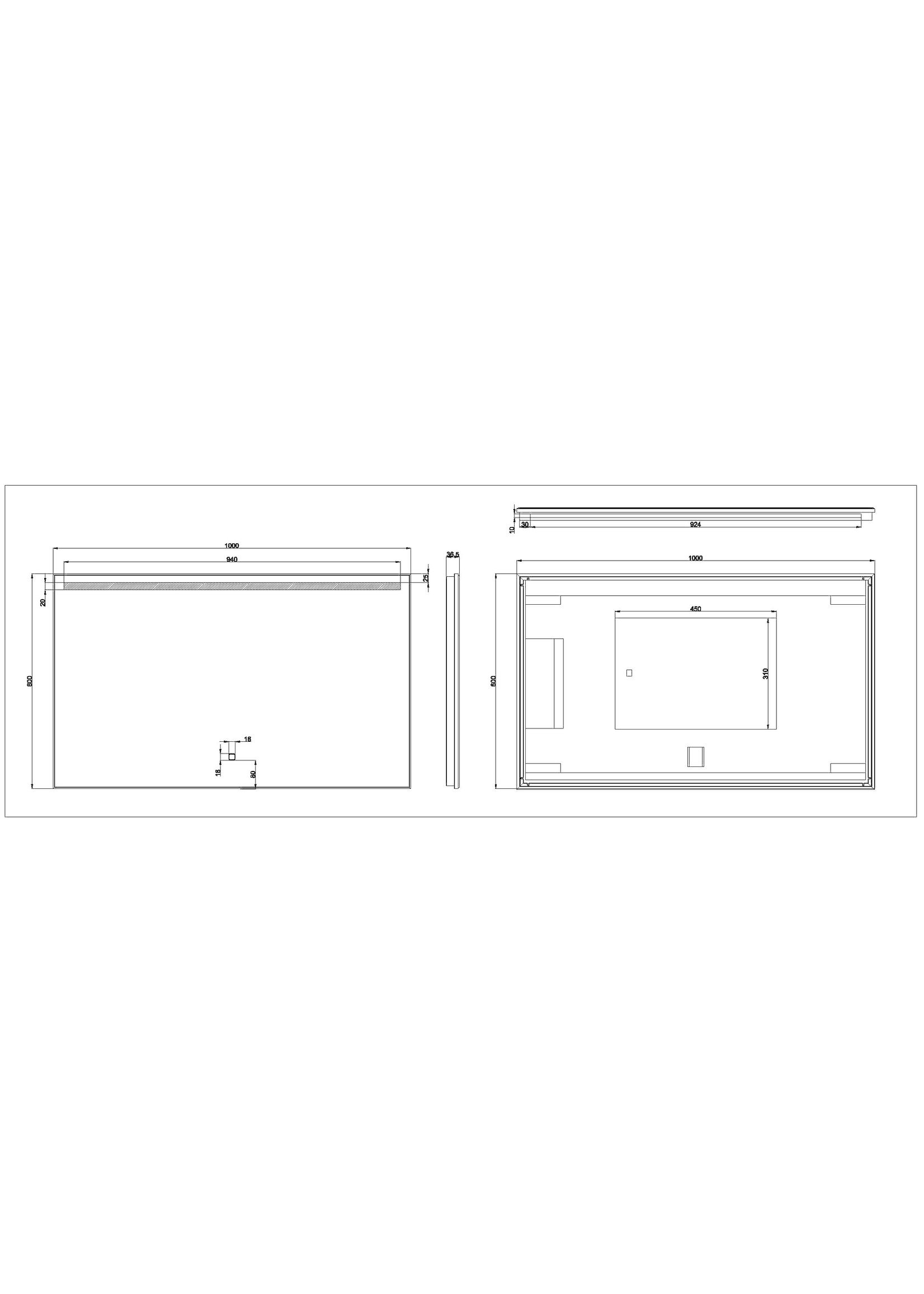 Wiesbaden Wiesbaden Ambi One dimbare Led condensvrije spiegel 100 x 60 cm