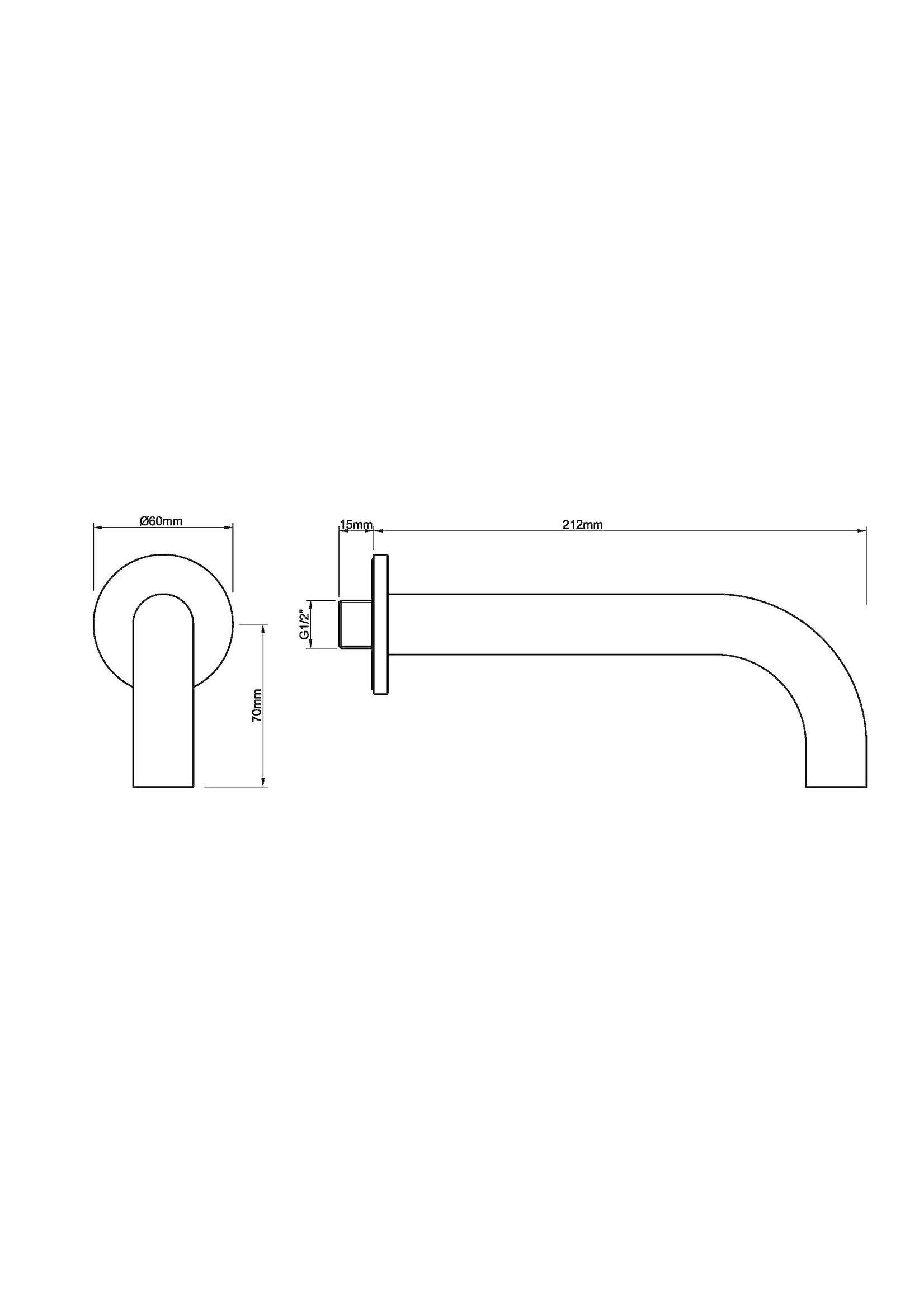 Wiesbaden Wiesbaden  inbouw-uitloop rond 20cm 1/2'' geborsteld staal