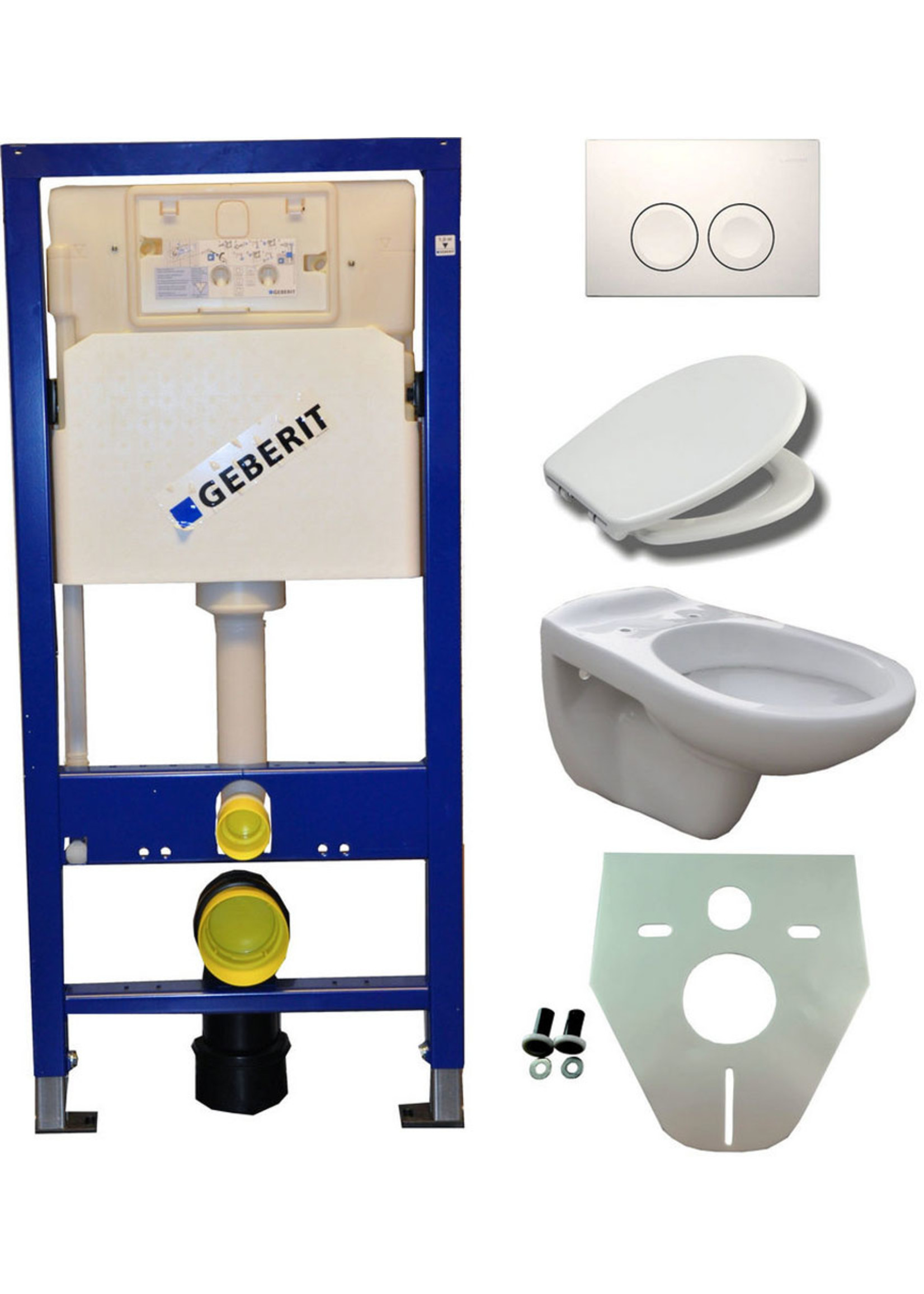 Geberit Geberit UP 100 +Neptunus WC+ Ultimo zitt.+ Delta 21 wit