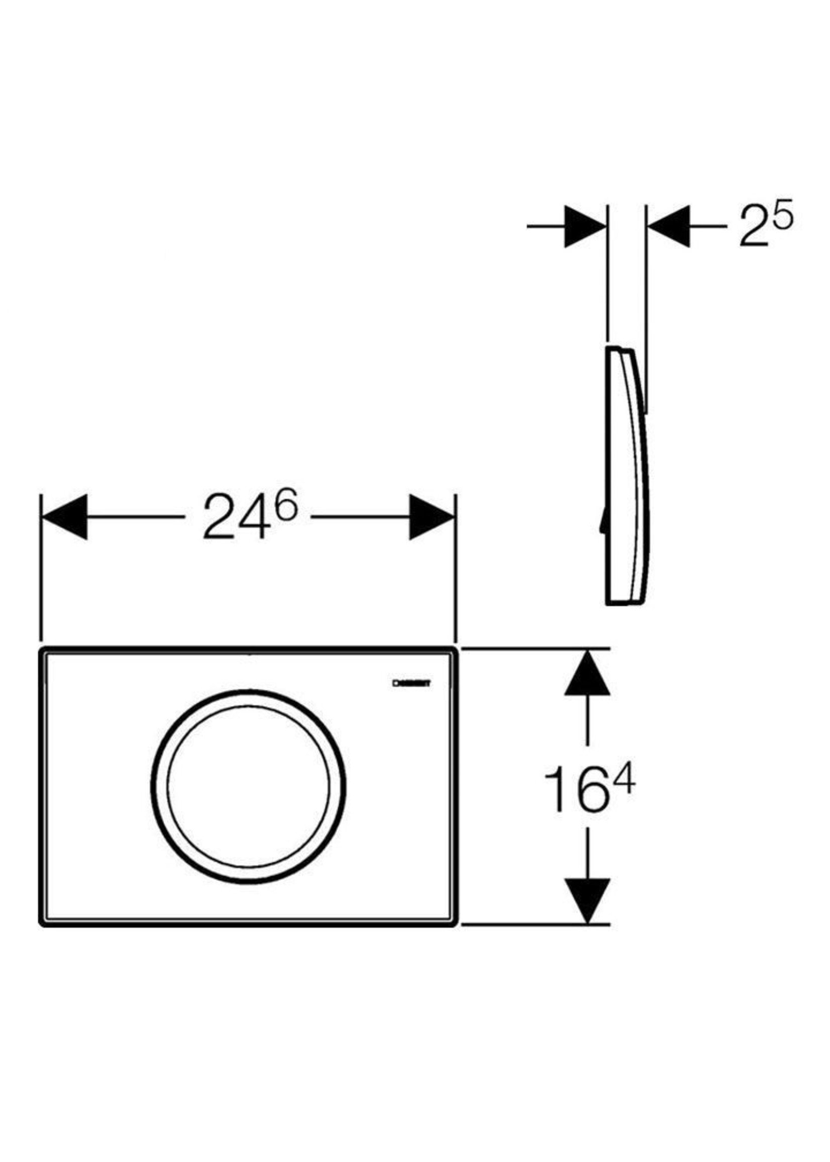 Geberit Geberit Delta-15 enkele drukplaat wit