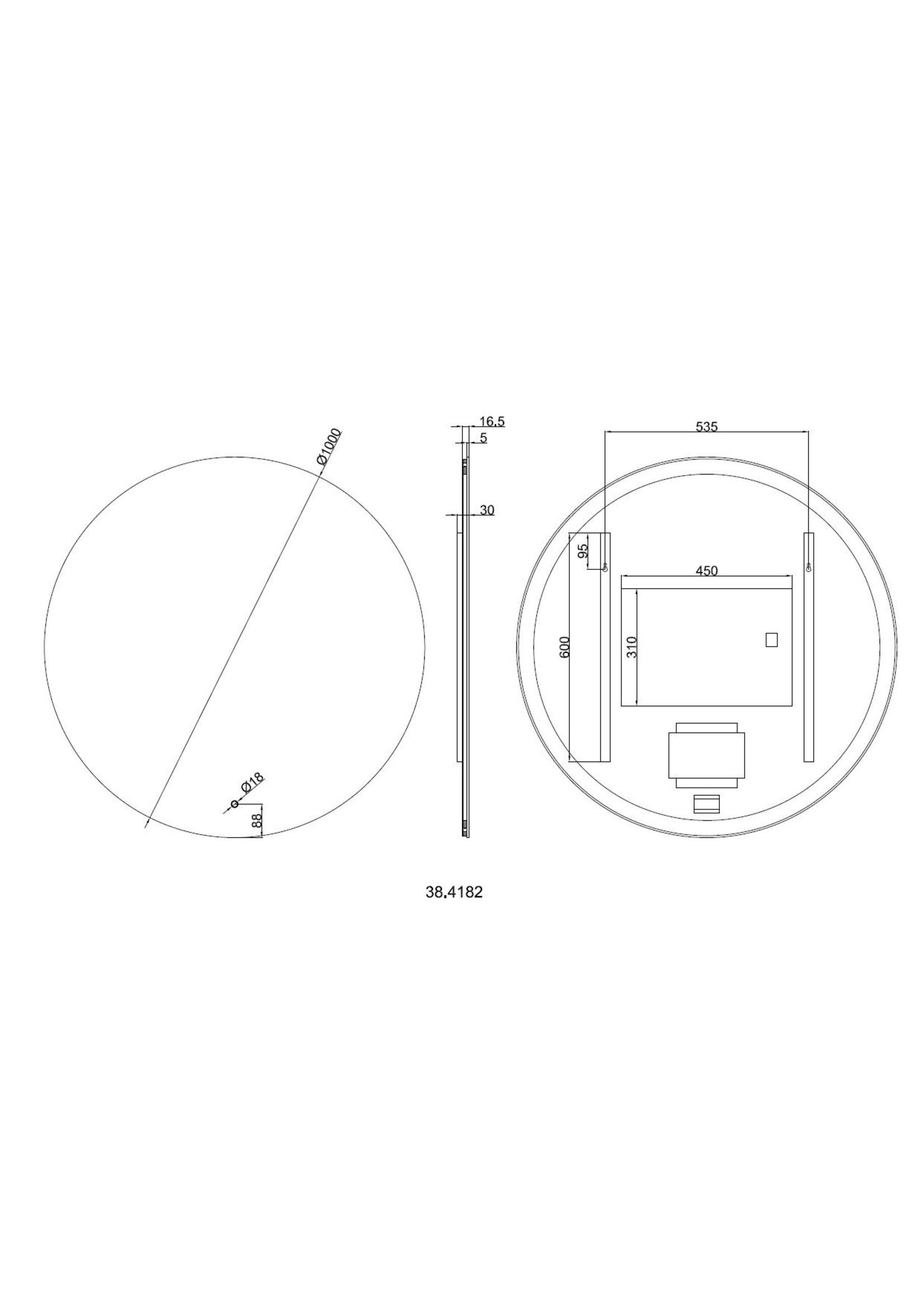 Wiesbaden Wiesbaden Soul spiegel met Led rond 100 cm