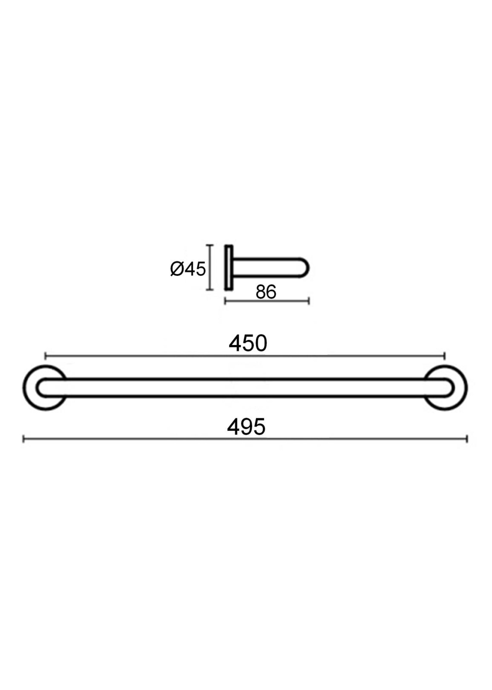 Xenz Duero Handdoek beugel 45 cm inox