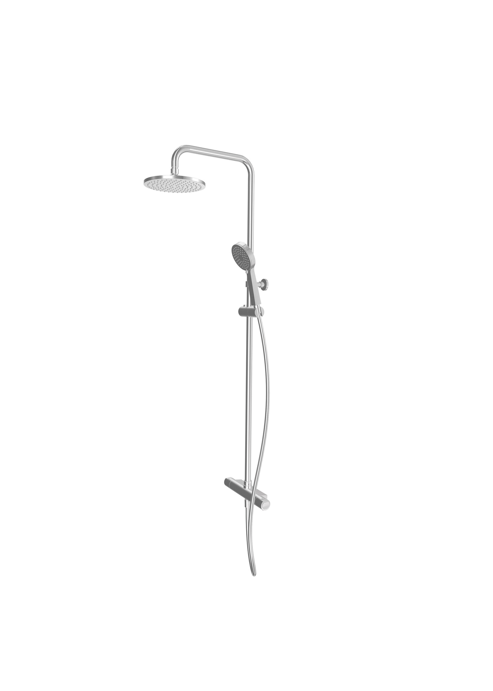 Xenz Xenz Basic - Thermostatische douche opbouwset chroom