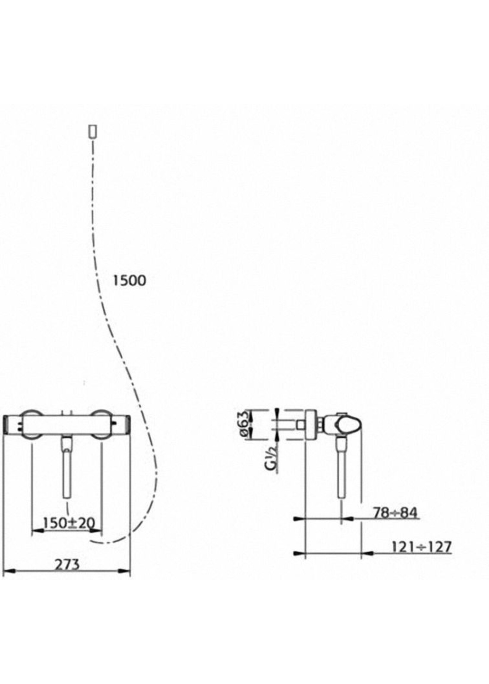 Xenz Xenz Cinca - basis voor douche opbouwset chroom