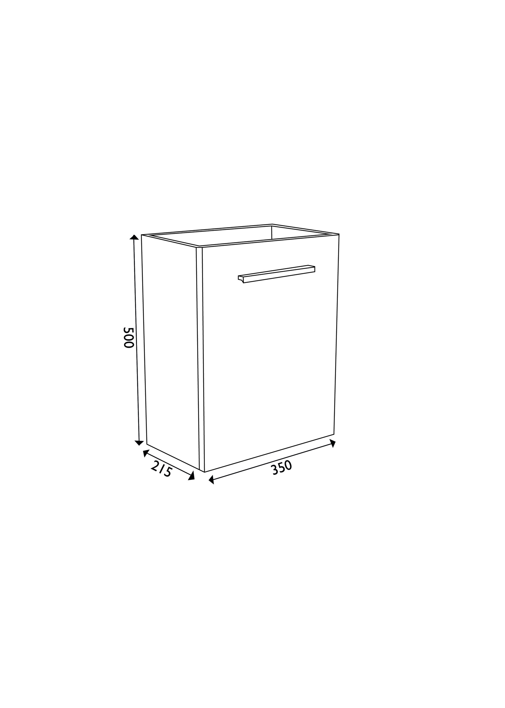 Xellanz Wiesbaden fonteinkast tbv HS fonteintje l/r 1 deur 40x21 hoogglans grijs