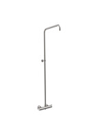 Xenz Duero - basis voor douche opbouwset (telescopisch) inox