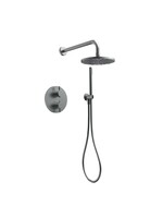 Xenz Duero - Douche inbouwset PVD coating grafiet geborsteld incl. Tec-Box