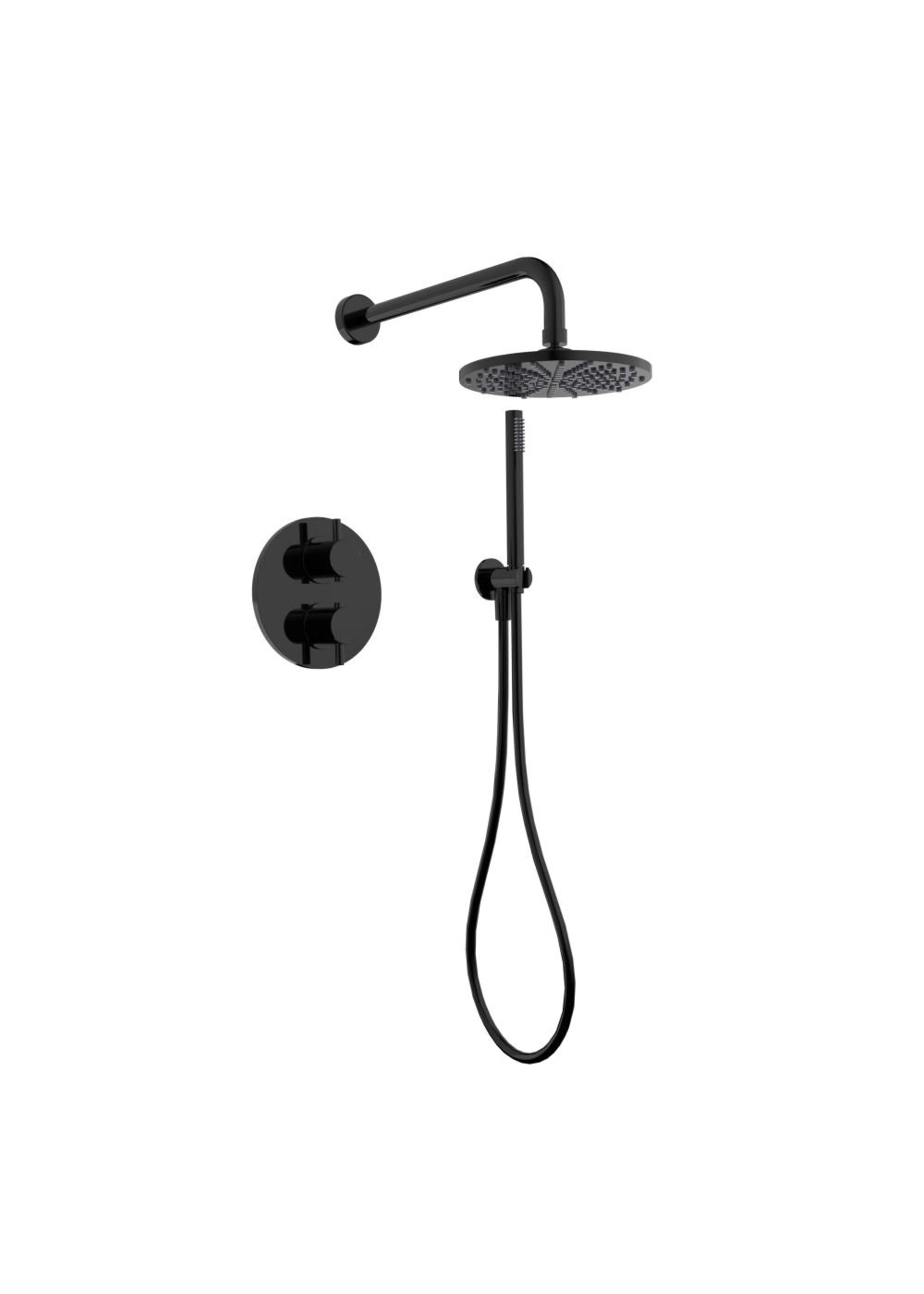 Xenz Duero - Douche inbouwset ZWART MAT incl. Tec-Box