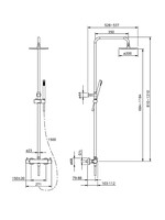 Xenz Duero - douche opbouwset (telescopisch) PVD coating brons