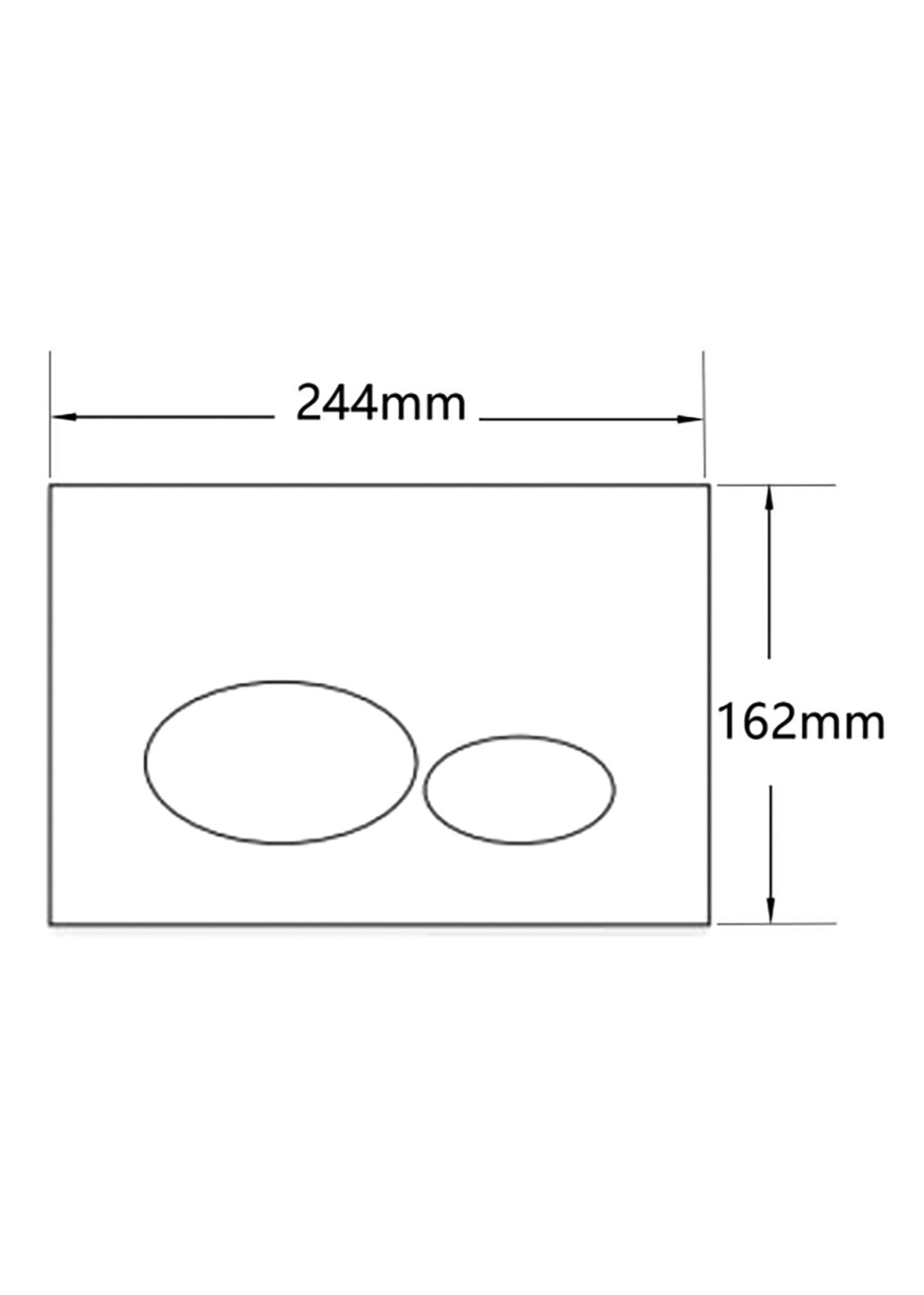 Wiesbaden Wiesbaden X32 Metal drukplaat voor inbouwreservoir mat zwart