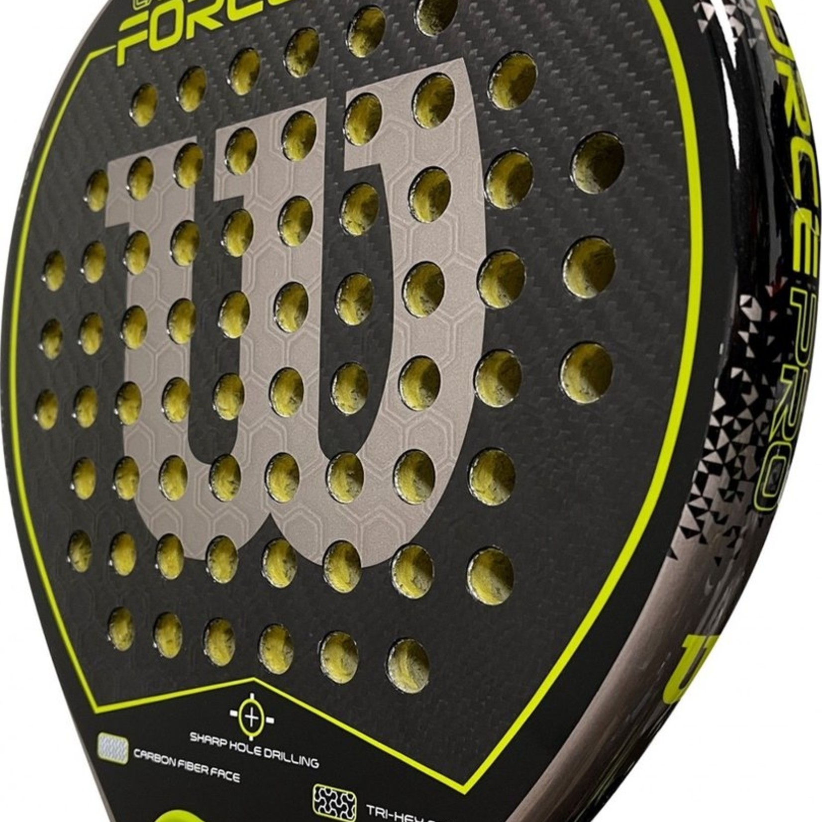 Wilson Carbon Force Pro Padel Racket Geel Solo Padel