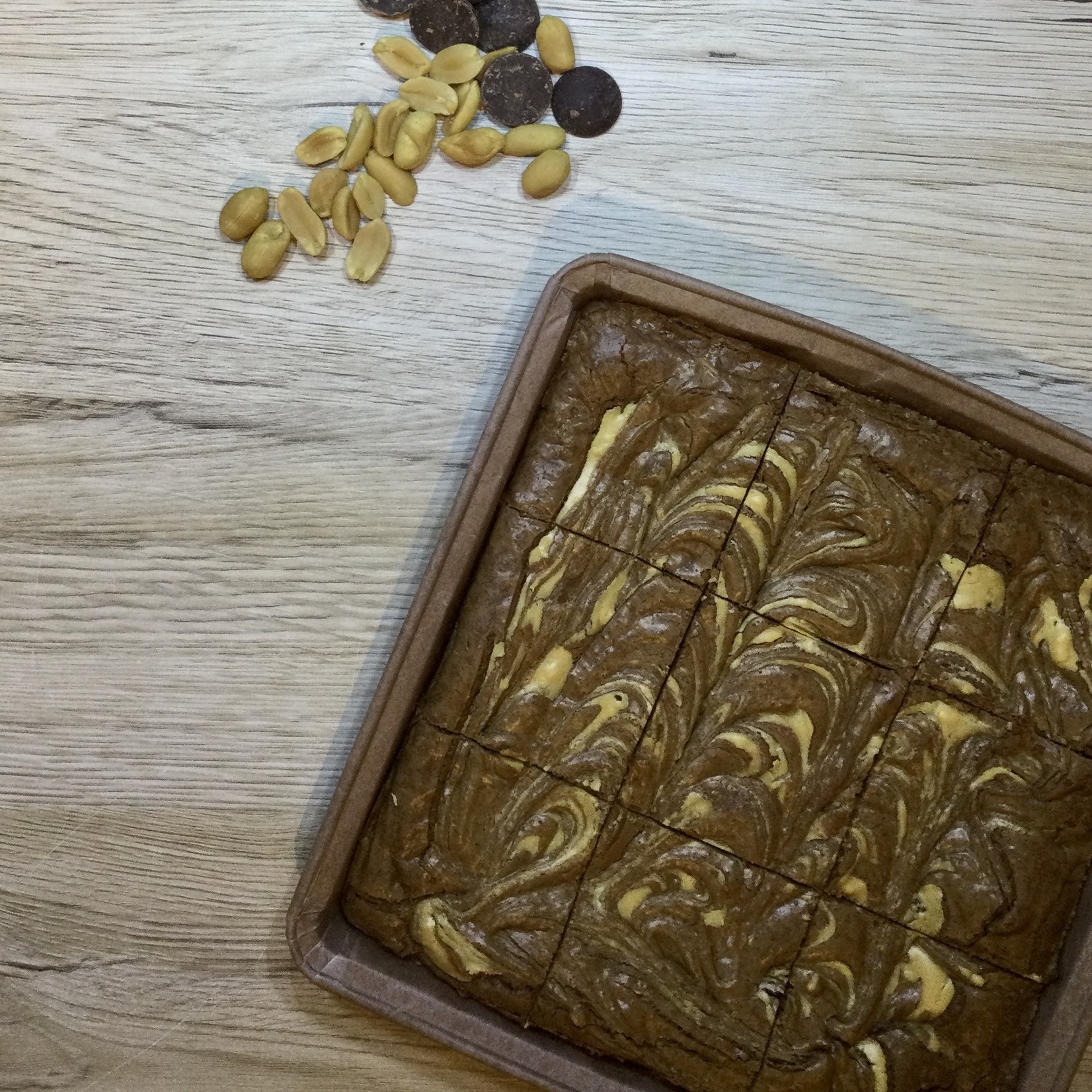 Brownies met pindakaas