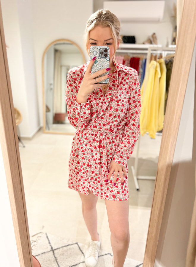 Musthave flower dress - Pink/Red