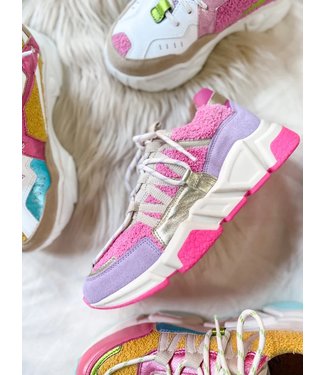 Sneakers teddy - Lila/Pink