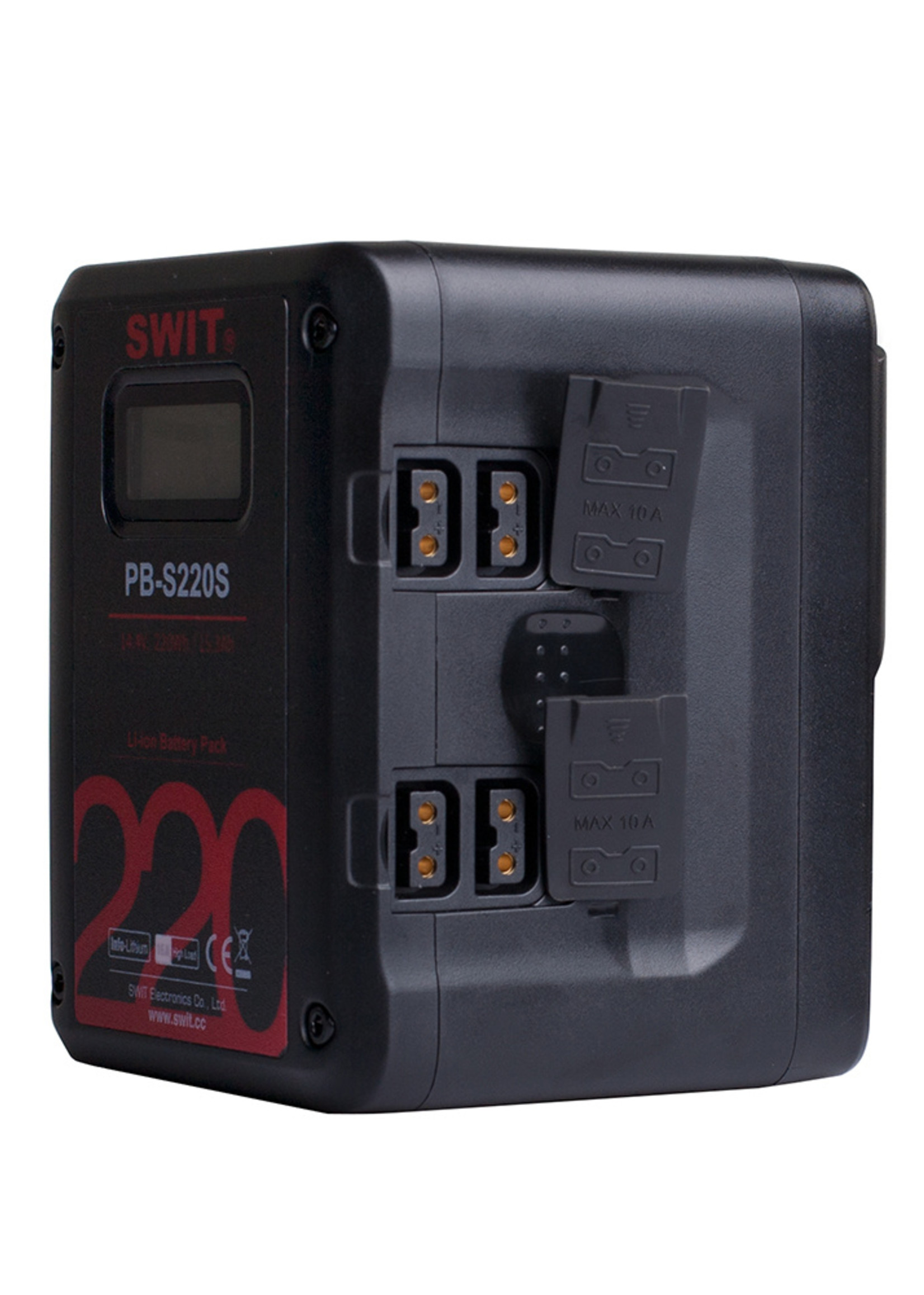 Swit PB-S220S, 220Wh, Square Li-ion Battery 4x D-tap, High Load, fast