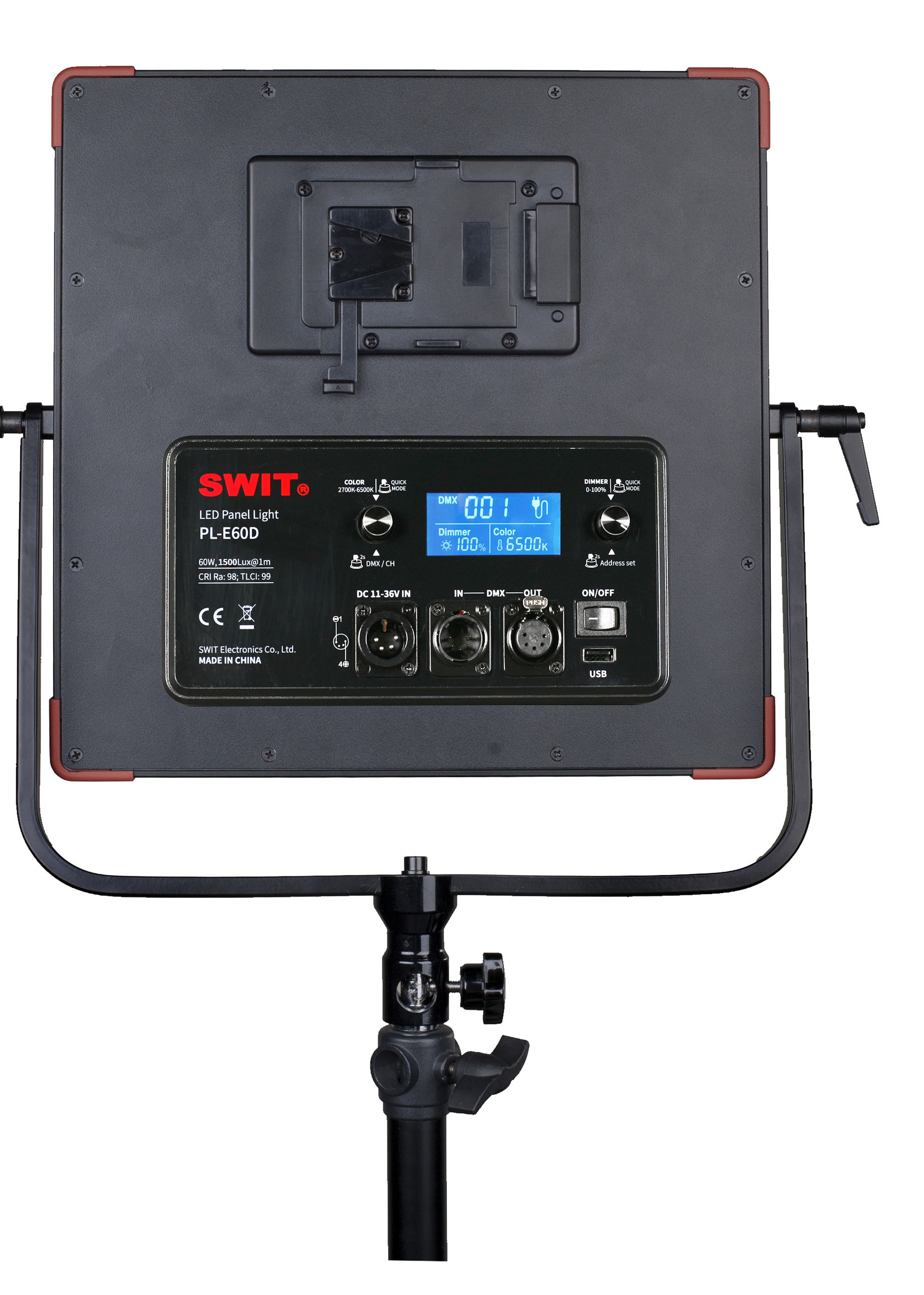 Swit PL-E60D 60W Portable Bi-color SMD Panel LED Light